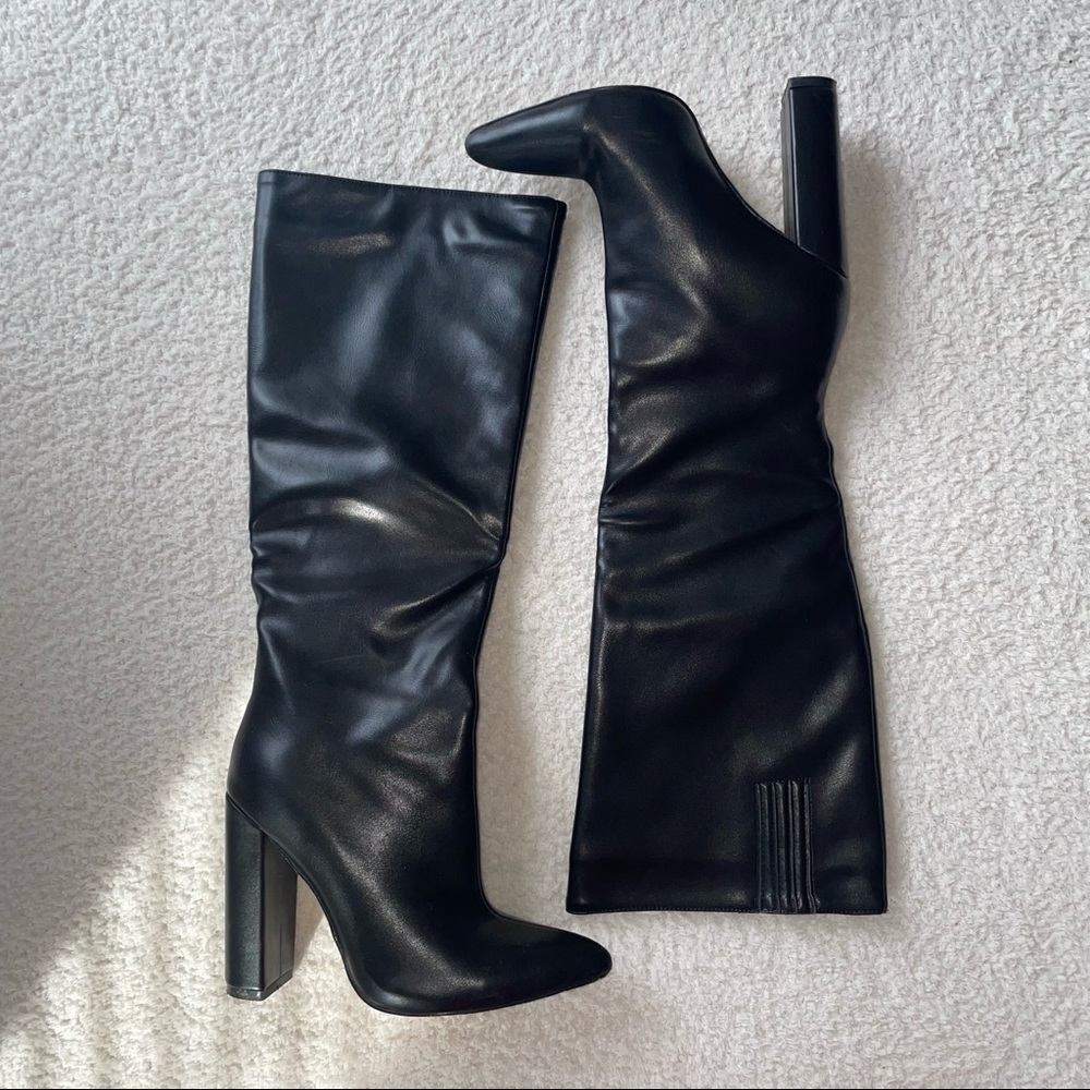 knee high black boots from plt 🖤